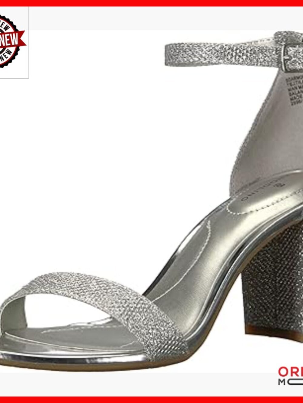 Heeled Sandals with Ankle Strap, Padded Footbed, Flexible Sole